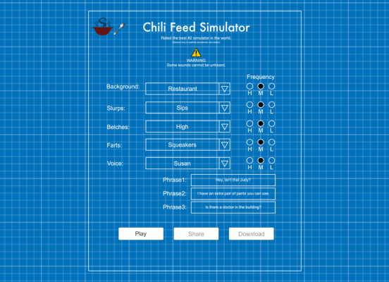 Chili Feed Simulator App